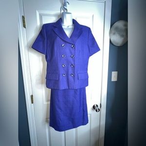 Kasper Purple Skirt Set